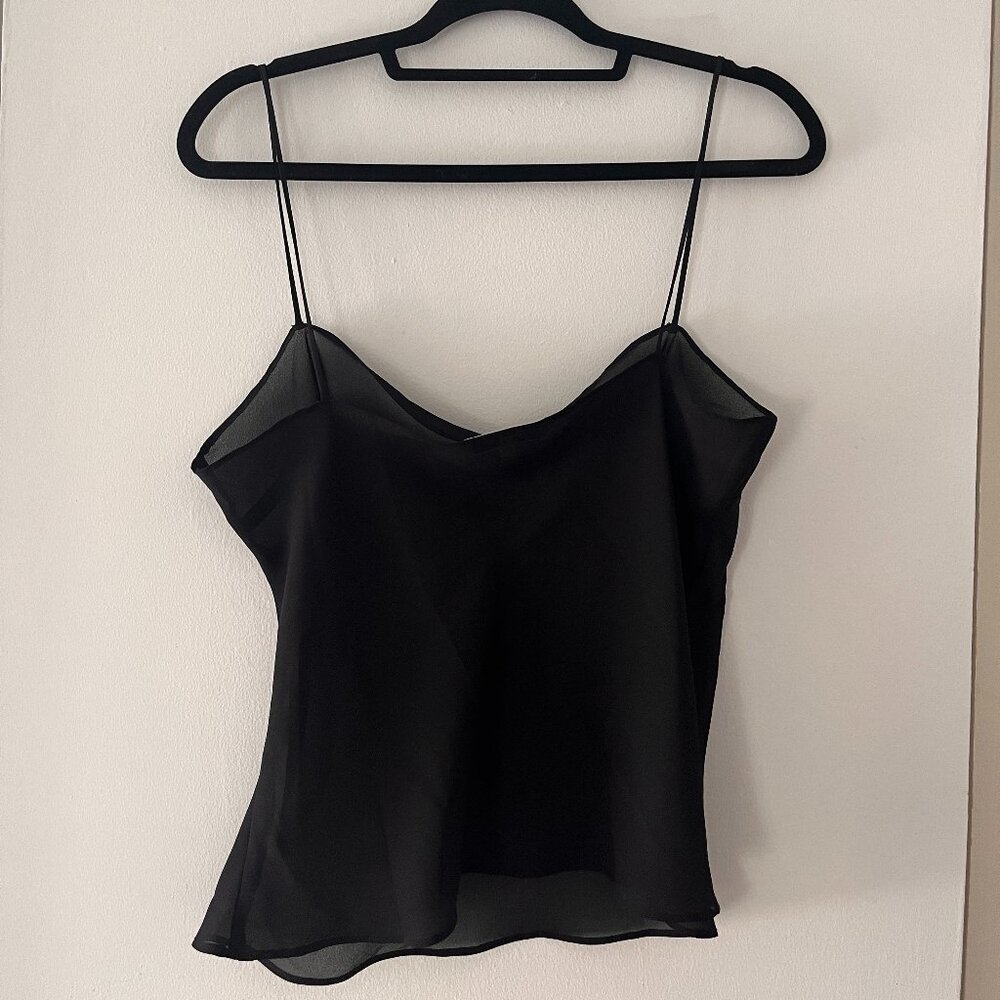 Milly - Sheer Black Tank Top (Size 12)